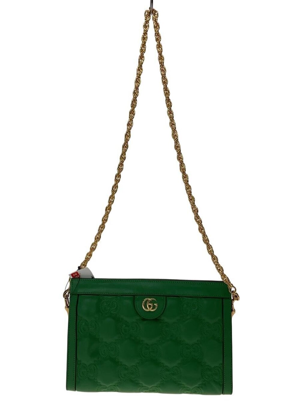Gucci GG Matelasse leather shoulder bag quilted GG logo Green